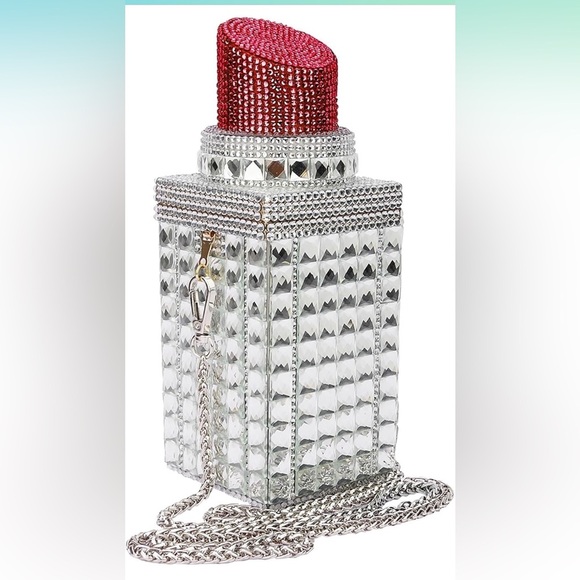 💄Lipstick Shape Rhinestone Crystal Handbag💄NWT - Picture 3 of 12